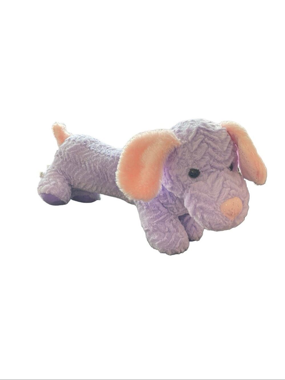Hug Fun Purple Hearts I Woof You Dachshund Wiener Dog Plush Stuffed Animal 10"